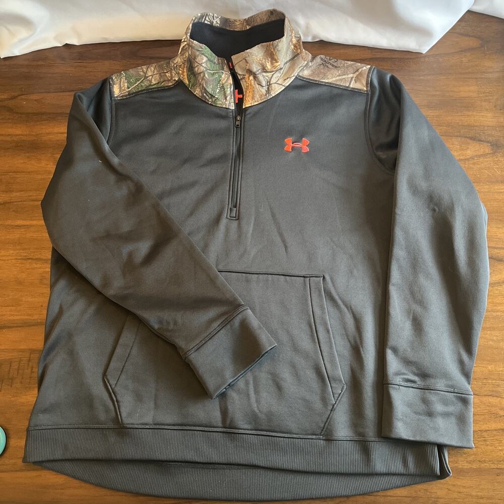 Under Armour Women's Camo Power In Pink UA Icon Caliber 1/2 Zip 1282718 Size L